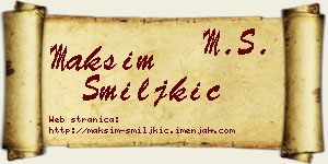 Maksim Smiljkić vizit kartica